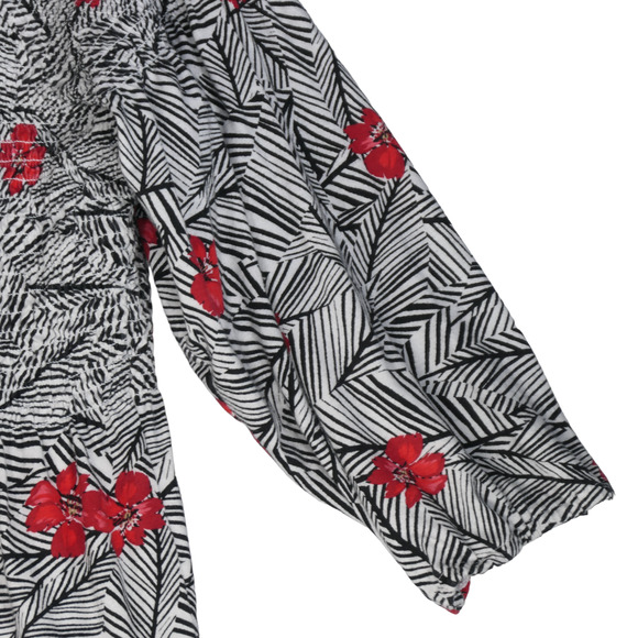 J Jill Blouse Womens Size XL Petite PXL Top Shirt Smocked Bodice Peasant Boho - Picture 6 of 11